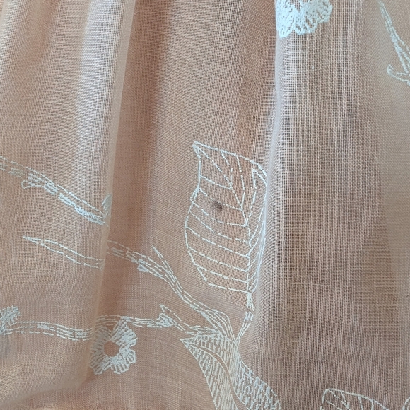 Vintage 1970s Peach & Ivory Prairie, Cottagecore, Maxi Dress & Shawl Sz 6 - Picture 17 of 17